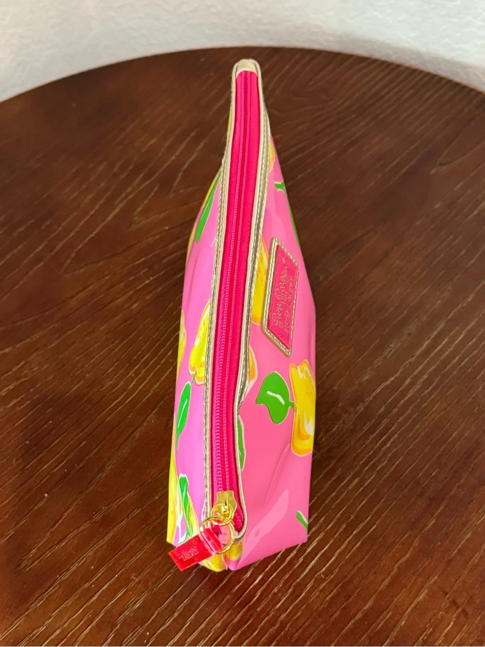 Lilly Pulitzer Estée Lauder Pink & Yellow Lemon Makeup Bag Pouch